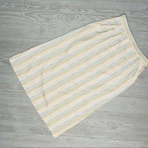 Vintage country suburban skirt pastel textured stripes retro 60s size 8
